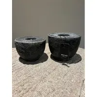 Brynxz Set van 2 Theelichthouders Basic Basalt- stoer sober- landelijk- wonen- sfeervol