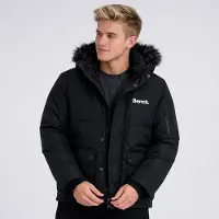 Bench heren winterjas zwart – gewatteerde parka met capuchon – warm & comfortabel Maat XL