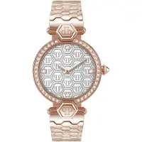 Philipp Plein Analoog horloge rose-goud / zwart / wit