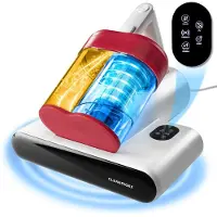 DS Produkte mijtzuiger voor matrassen met UV-C-licht, rotatie | Matrasreiniger met HEPA-filter, verwijdert 99,9% van alle mijten | Matraszuiger met ultrasoon geluid, warmte en trillingen
