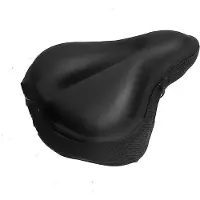 FLOKOO Zadelhoes Waterafstotend - Zwart - Waterafstotend - Fietszadelhoes - Universeel - 25 x 22 cm - Zadelhoesje voor Fiets - Zadelhoes Gel