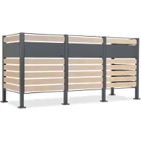 CoverTech Overdekking voor 3 afvalbakken 120l of 240l Breda