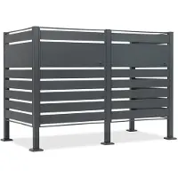CoverTech Behuizing voor 2 afvalbakken van 120 l of 240 l Halen antraciet