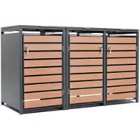 CoverTech Omkasting voor 3 afvalbakken 120l of 240l Bremen
