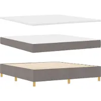 vidaXL Boxspringbed met matras, taupe, 180 x 200 cm, gestoffeerd
