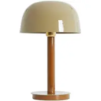 Light & Living Bureaulamp Marivet glans zand en bruin - Ø 25cm