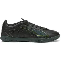 Puma Ultra 6 Play Zaalvoetbalschoenen (IN) Zwart Donkergroen Lichtgroen