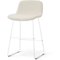 Nolon Nino-Mats barkruk cottonbeige - wit onderstel - 65 cm