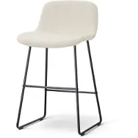 Nolon Nino-Mats barkruk cottonbeige - zwart onderstel - 65 cm