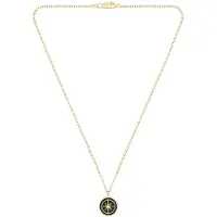 BOSS Gold-tone necklace with medallion pendant