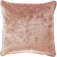 Dutch decor LEWY - kussenhoes 45x45 cm - glansvelours - Old Rose - rose - met rits - zonder binnenkussen