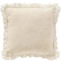 Dutch decor JONNA - kussenhoes 45x45 cm - gerecycled - katoen - Snow White - wit - met rits - zonder binnenkussen