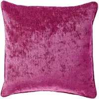 Dutch decor LEWY - sierkussen 45x45 cm - glansvelours - Festival Fuchsia - roze - Inclusief binnenkussen - Luxe kussens voor woonkamer & bank