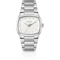 HUGO BOSS Telly horloge van roestvrij staal met retro-geïnspireerde kast