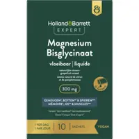 Holland & Barrett Expert Magnesium Bisglycinaat Vloeibaar 300 mg - 10 sachets