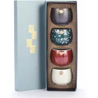 Green Life Handmade Ceramic Teacup Set - incl Gift box