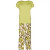 Pastunette Gele bloemen pyjama | Maat 42