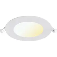 BES LED LED Downlight Inbouwspot Dimbaar - Brinton Thin - 6W 470lm 120° Bundelhoek - Aanpasbare Lichtkleur 3000K-4000K-6500K - IP40 - Rond - Wit - Ø128mm Buitenmaat - Ø110mm Zaagmaat