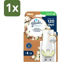 Glade 1 x - Houder Elektrische Olie - Sensual Sandelhout Jasmijn - Elektrische Geurhouder - Geurhoudende Olie - Geurverspreider - Sandelhout Jasmijn - Warme Geur
