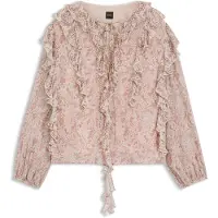 BOSS Dames Blouse Borma roze (L), Casual, Viscose, Lange mouwen 50557702