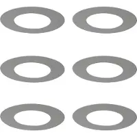 QAZQA Set van 6 afdekringen van roestvrij staal voor inbouwspots 7,5 - 13 cm - Spacer