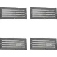 QAZQA Set van 4 moderne inbouwspots donkergrijs IP44 - Hurricane