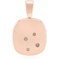 Cavill - 925 Sterling Zilveren Hanger - Rosé Verguld - 0,051 ct I1 Argyle-Rose de France Diamanten - Elegante Cocktailstijl - Ronde Briljant Slijpsel