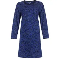 Temptation Dames Nachthemd - Bigshirt - Panter print - Blauw - Maat M