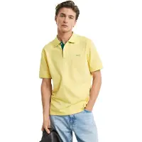 Gant gele polo met korte mouw