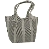 Ilse jacobsen Schoudertas 'KNITTY01' grijs / offwhite