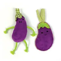 Happy pet tabby patch aubergines met catnip - 12 cm en 15 cm