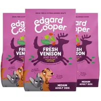 Edgard & Cooper 3x Hondenvoer Droog Hert & Eend Medium 1 kg