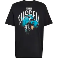 Adidas Functioneel shirt 'Mercedes - AMG Petronas Formula 1 Team George Russell' beige / azuur / zwart / wit