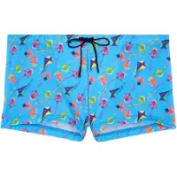 Hom Zwemshorts ' Swim Shorts Lido ' blauw / lichtblauw