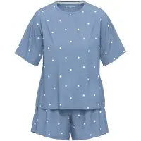 Tom Tailor Korte pyjama smoky blue / wit
