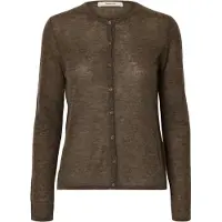 Selected Gebreid vest 'SLFSHIRLEY' chocoladebruin