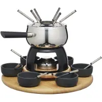 Core Kaasfondue Set - Fondue Set - Fondue - Zilver- ‎38 x 38 x 27 cm; 997.9 g