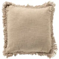 Dutch decor JONNA - kussenhoes 45x45 cm - gerecycled - katoen - Pumice Stone - beige - met rits - zonder binnenkussen