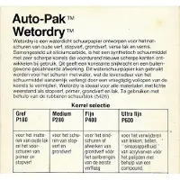 3M Autopak Wetordry Grof ( P180) schuurpapier - Nat schuren van oppervlakken - Prijs per verpakking (4 bladen 93 mm x 230 mm)
