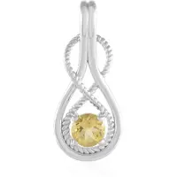 Cavill - Gele Beril Hanger 0,455 ct - Geplatineerd 925 Sterling Zilver - Ronde Briljant Slijpsel - Elegante Druppelvorm - Braziliaanse Edelsteen
