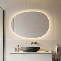 LumenXL Badkamerspiegel Shina 100 x 70 cm – touch dimbaar, kleurinstelbaar met verwarming