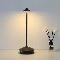 Liv Oplaadbare Tafellamp - Draadloos - Dimbaar - Accu - Touch Bediening - Nachtlamp - Decoratie voor Tuin, Woonkamer, Slaapkamer - Sfeerverlichting - zwart