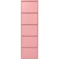 Kare design Schoenenkast Caruso roze 5 laden