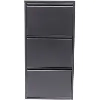 Kare design Schoenenkast Caruso antraciet 3 laden