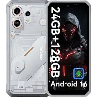 Oscal MARINE 3 - Robuuste Smartphone - 4G - 24GB RAM - 128GB ROM - 6.56 inch - Robuuste Telefoon - Nachtzicht - Android 16 - NFC - GPS - Wit