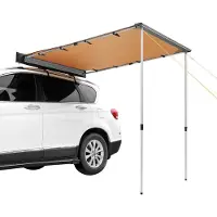 Vevor Caravan Zonnescherm 1,4x2m Zonnekap Camper UV50+ UV-bescherming Luifel 280g Polyester Stof Luifel PU3000mm Waterdicht Inclusief PVC-tas Ideaal voor kamperen Familiereünies Reizen