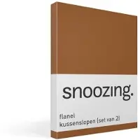 Snoozing flanel kussenslopen (set van 2) - Flanel - 40x60 cm - Terra