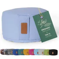 #DoYourYoga - Yoga kussen - »Vishnu« - rond meditatiekussen met bio-organische Spelt vulling - H:15cm, diam.30cm - lavendel
