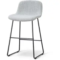 Nolon Nino-Mats barkruk grijs melange - zwart onderstel - 65 cm
