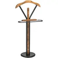 Idimex Kledingrek FABIO met kleerhanger, broekhanger en opbergplank – Zwart/Vintage